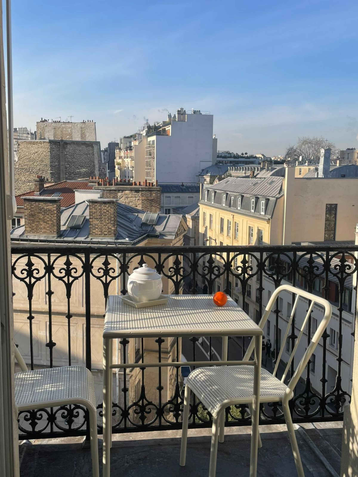 Table café Tressée 60x60 - Blanc Perlé