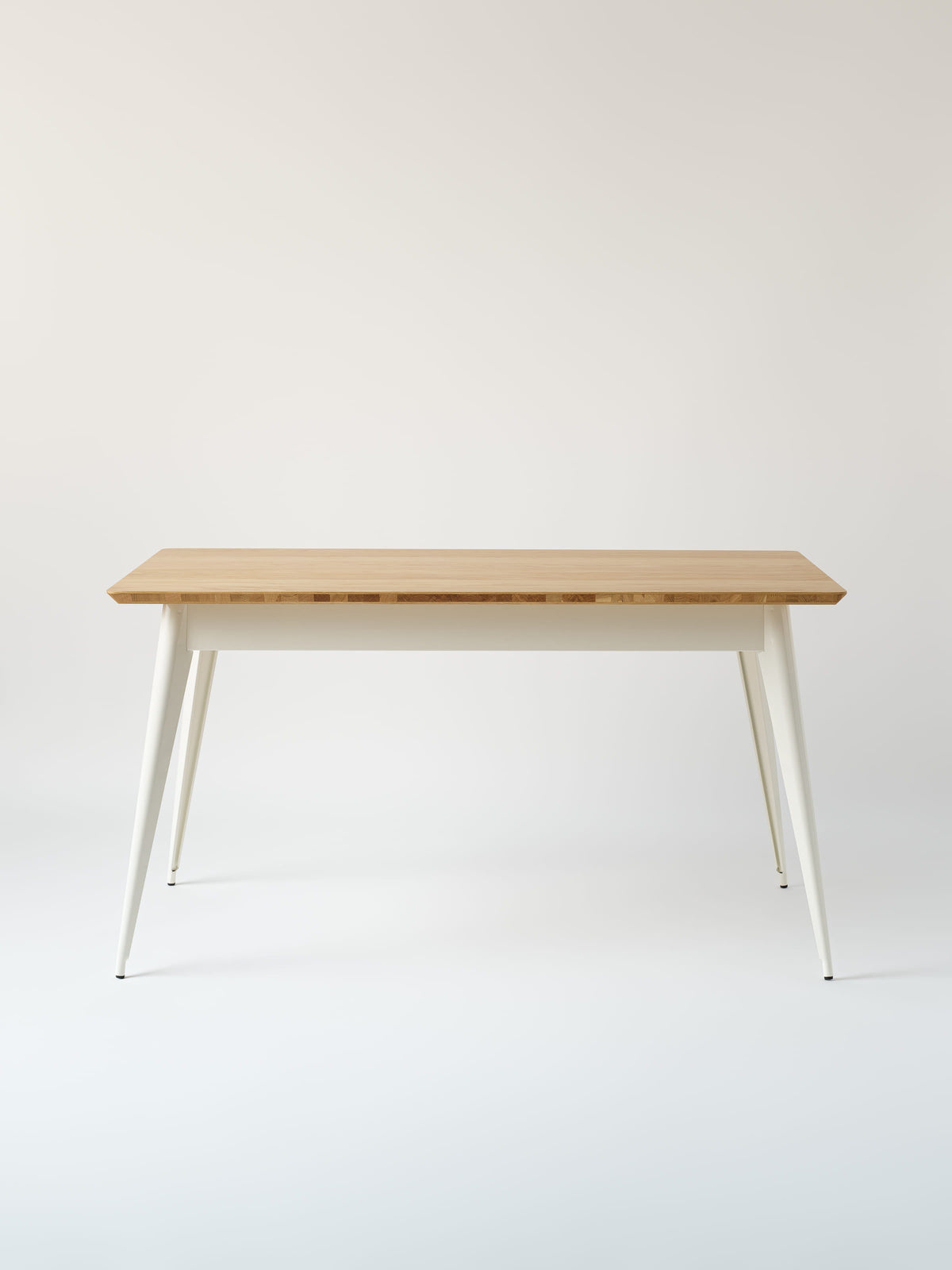 Table 55 140x80 / plateau chêne naturel - Blanc Pur