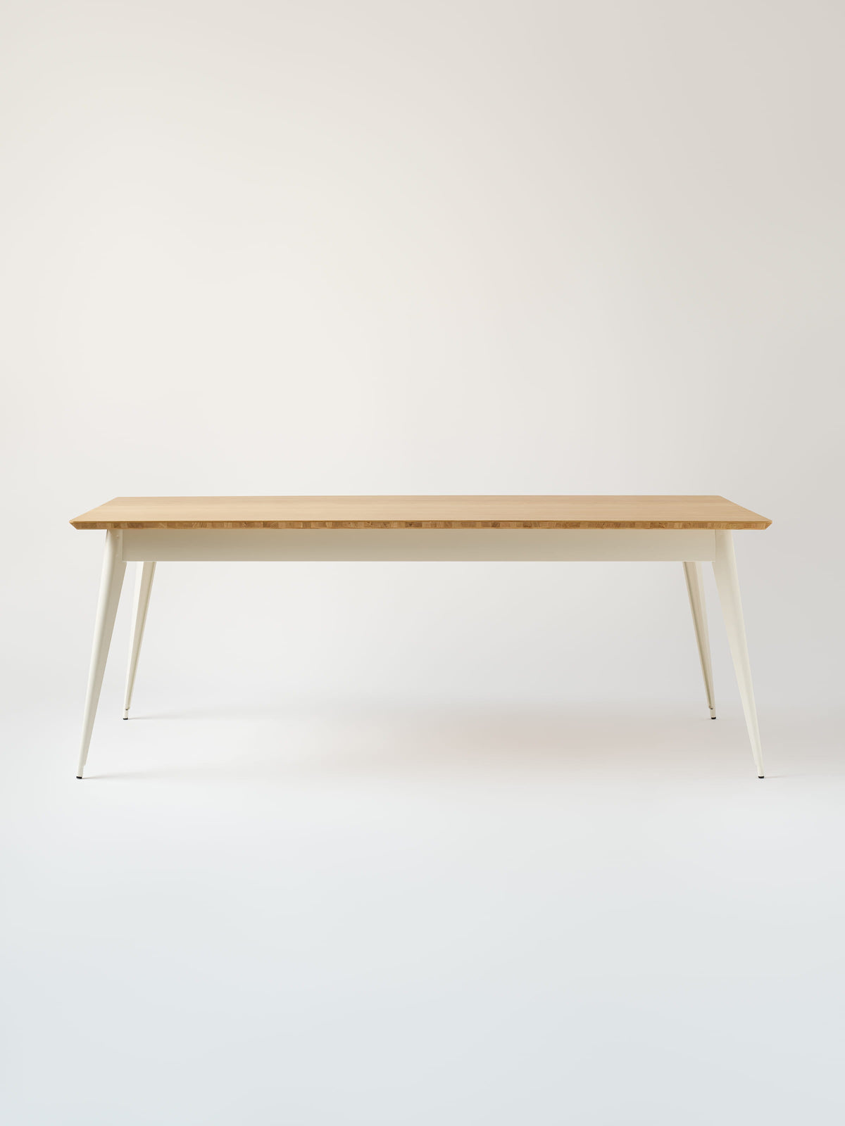 Table 55 200x95 / plateau chêne naturel - Blanc Pur