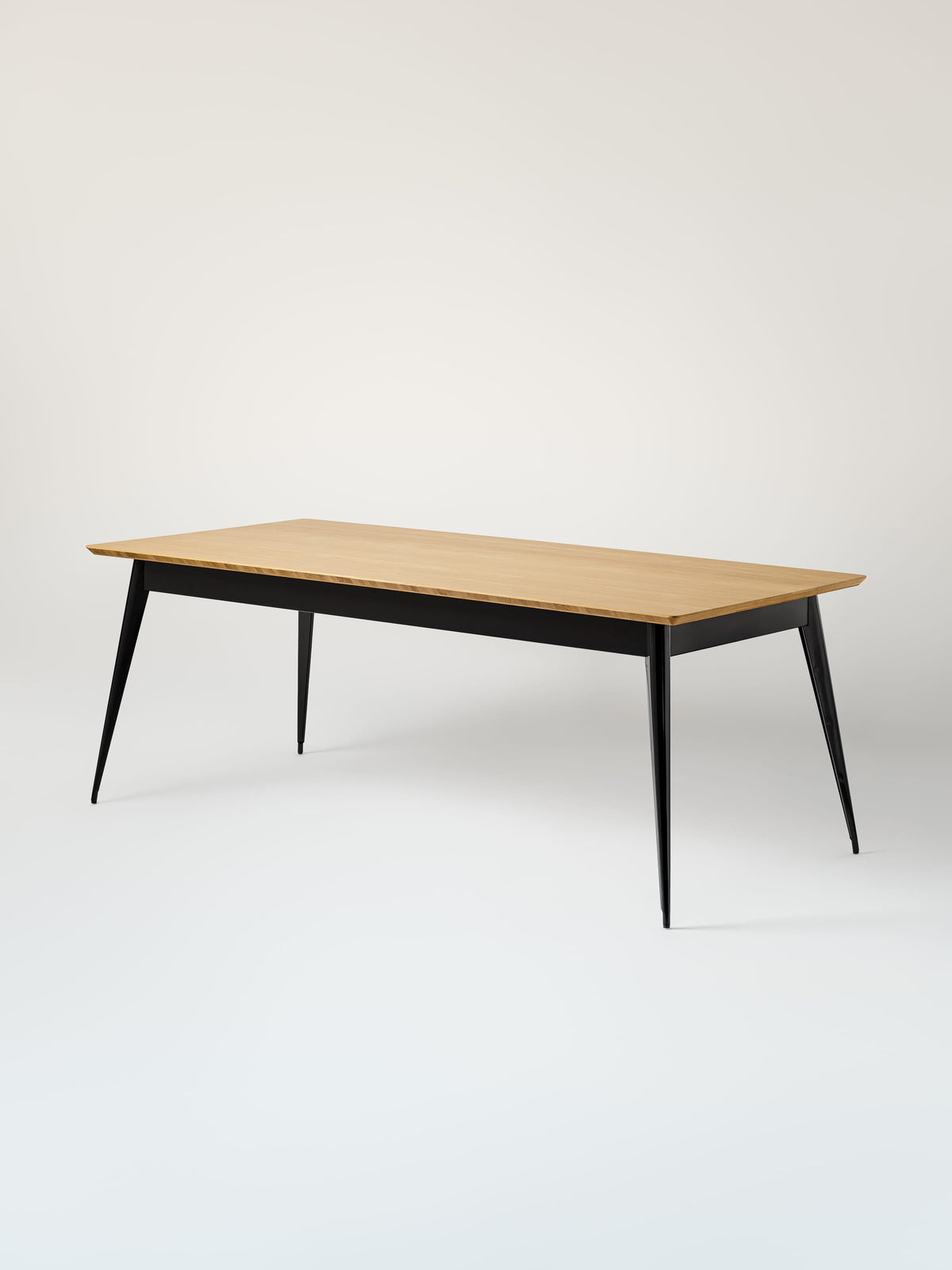 Table 55 200x95 / plateau chêne naturel - Noir Foncé