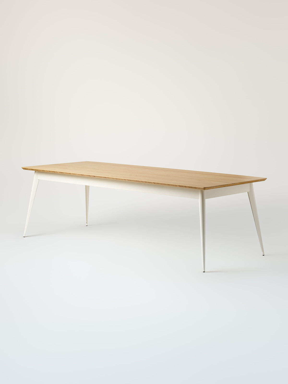 Table 55 240x100 / plateau chêne naturel - Blanc Pur