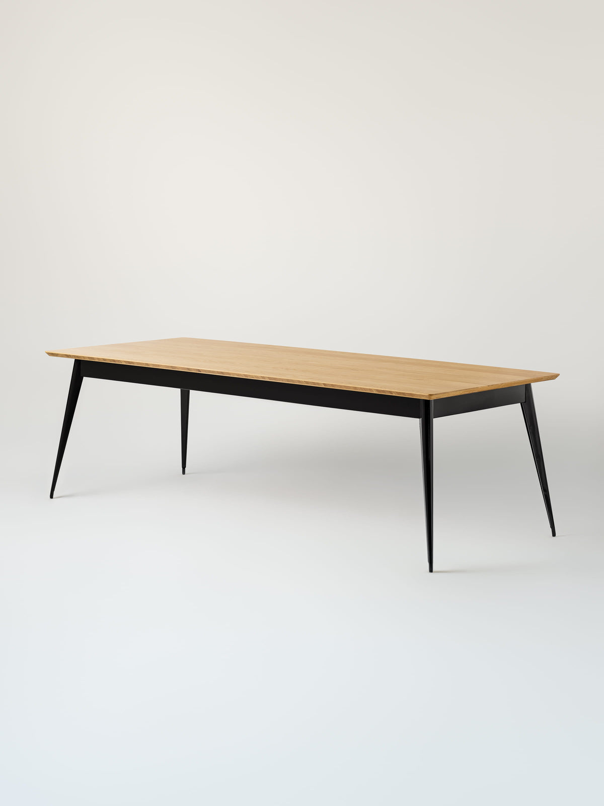 Table 55 240x100 / plateau chêne naturel - Noir Foncé