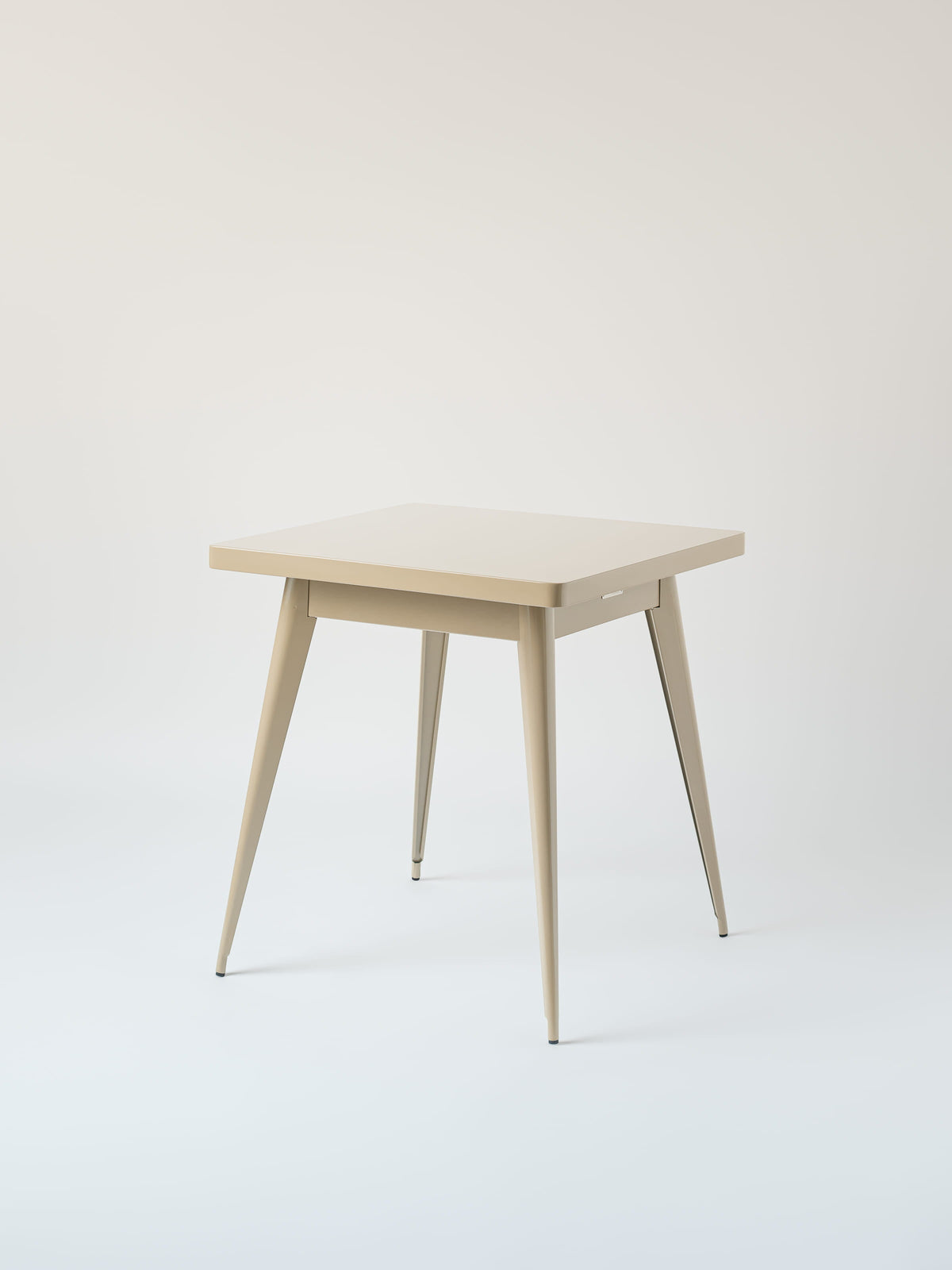Table café 55 70x70 / plateau métal - Gris Beige