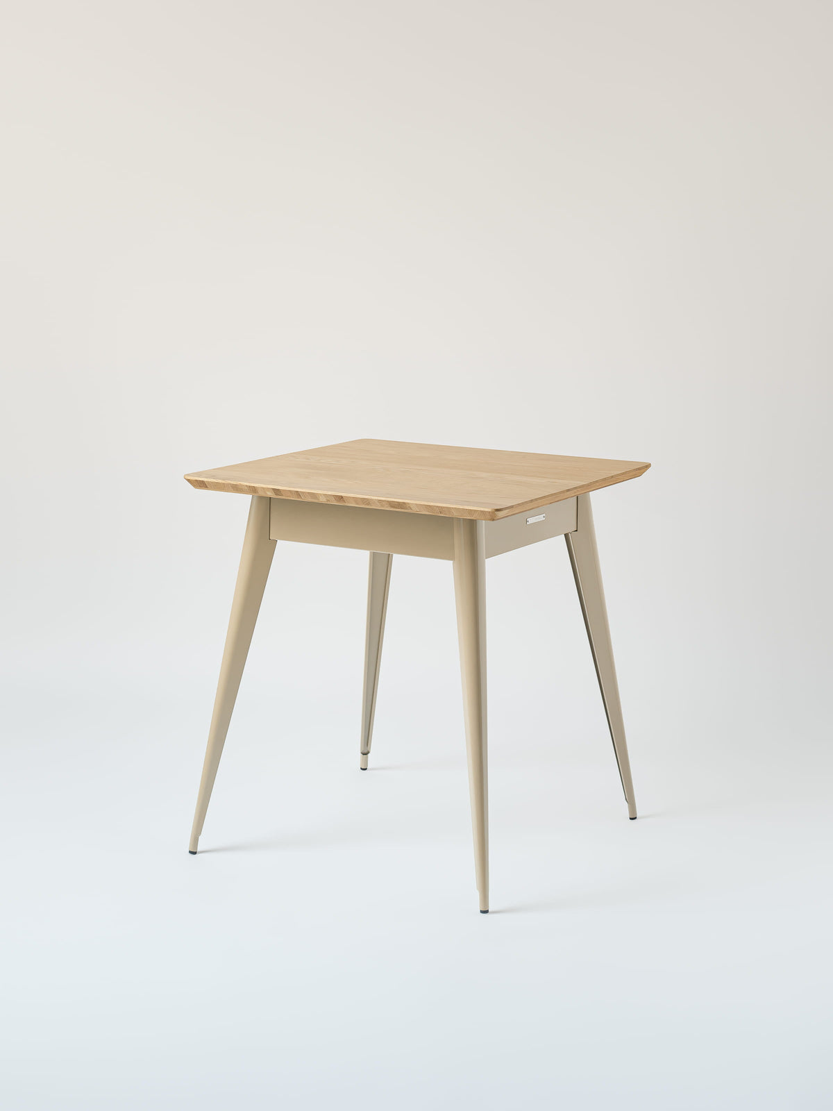 Table café 55 70x70 / plateau chêne naturel - Gris Beige