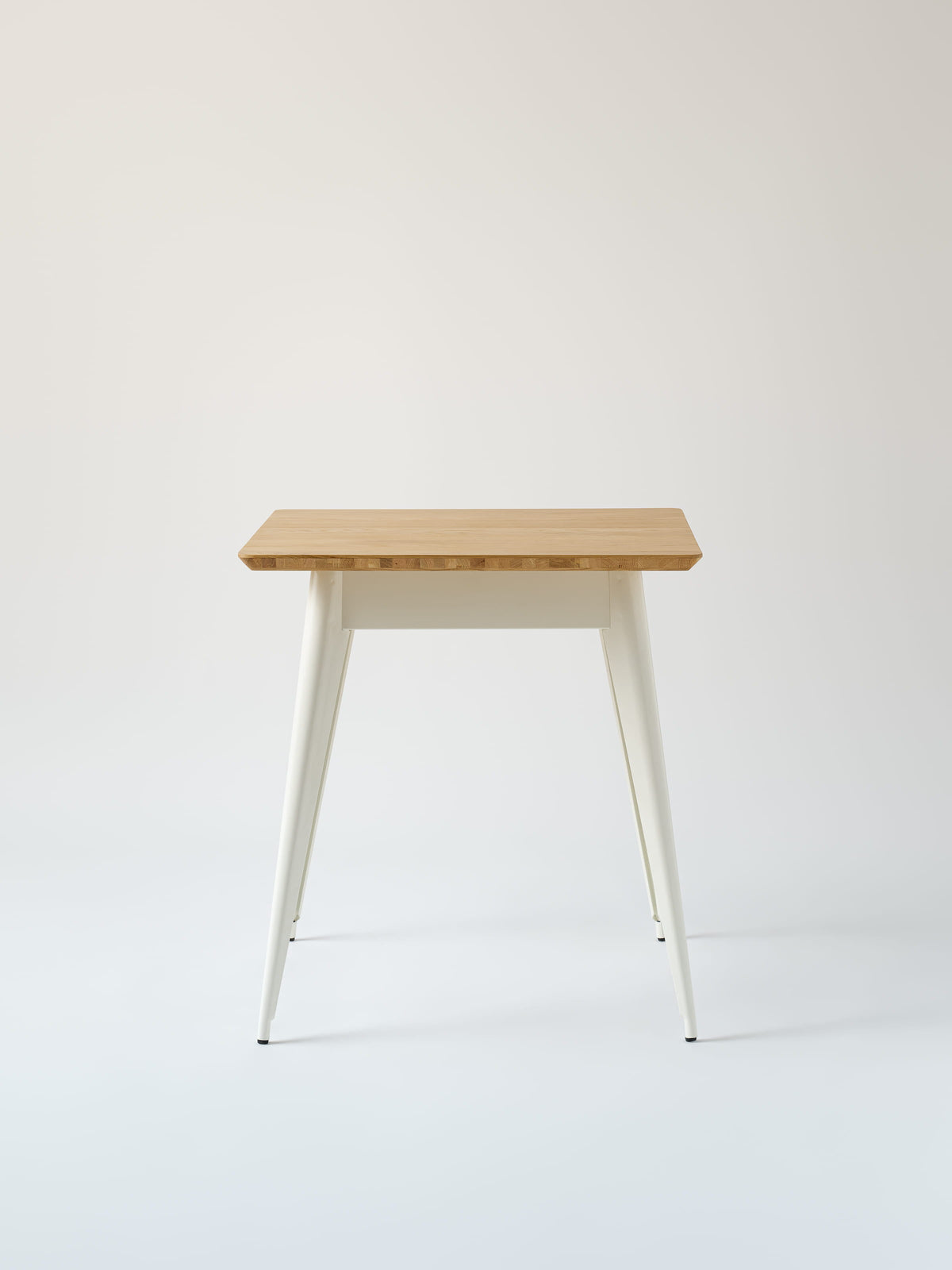 Table café 55 70x70 / plateau chêne naturel - Blanc Pur