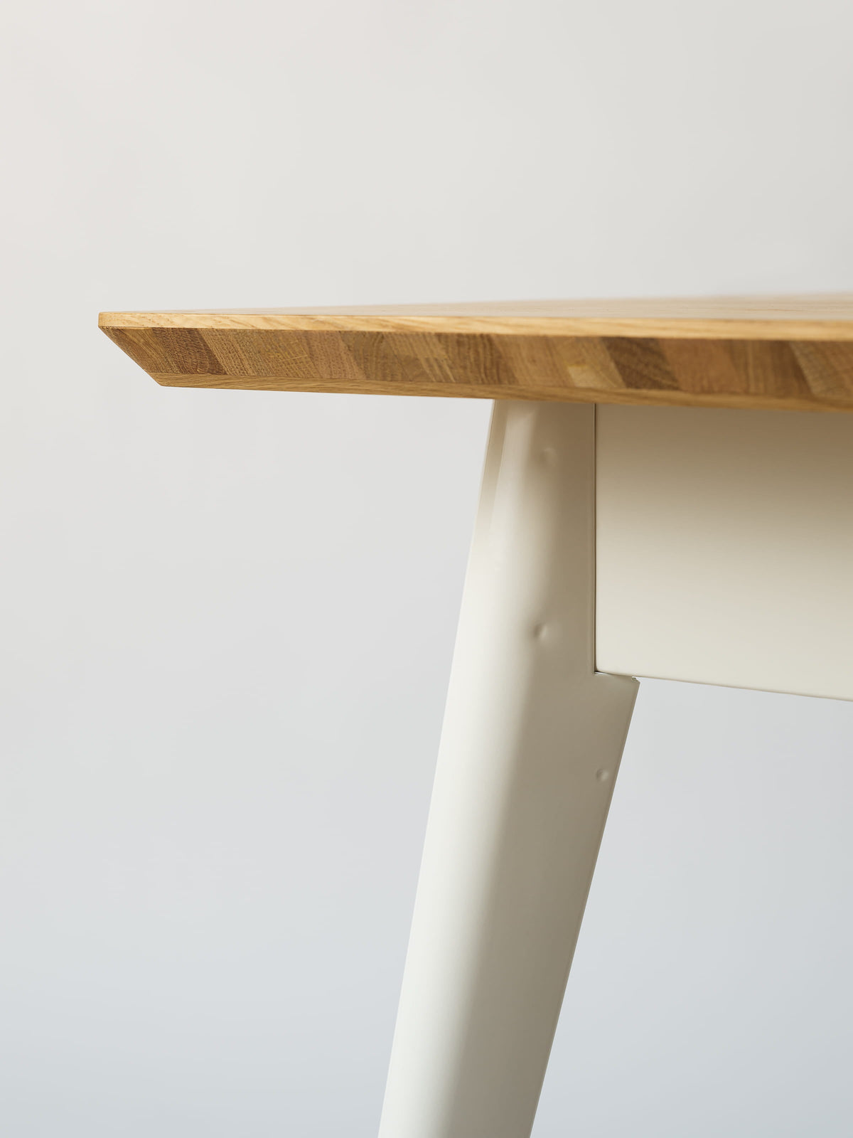 Table café 55 70x70 / plateau chêne naturel - Blanc Pur