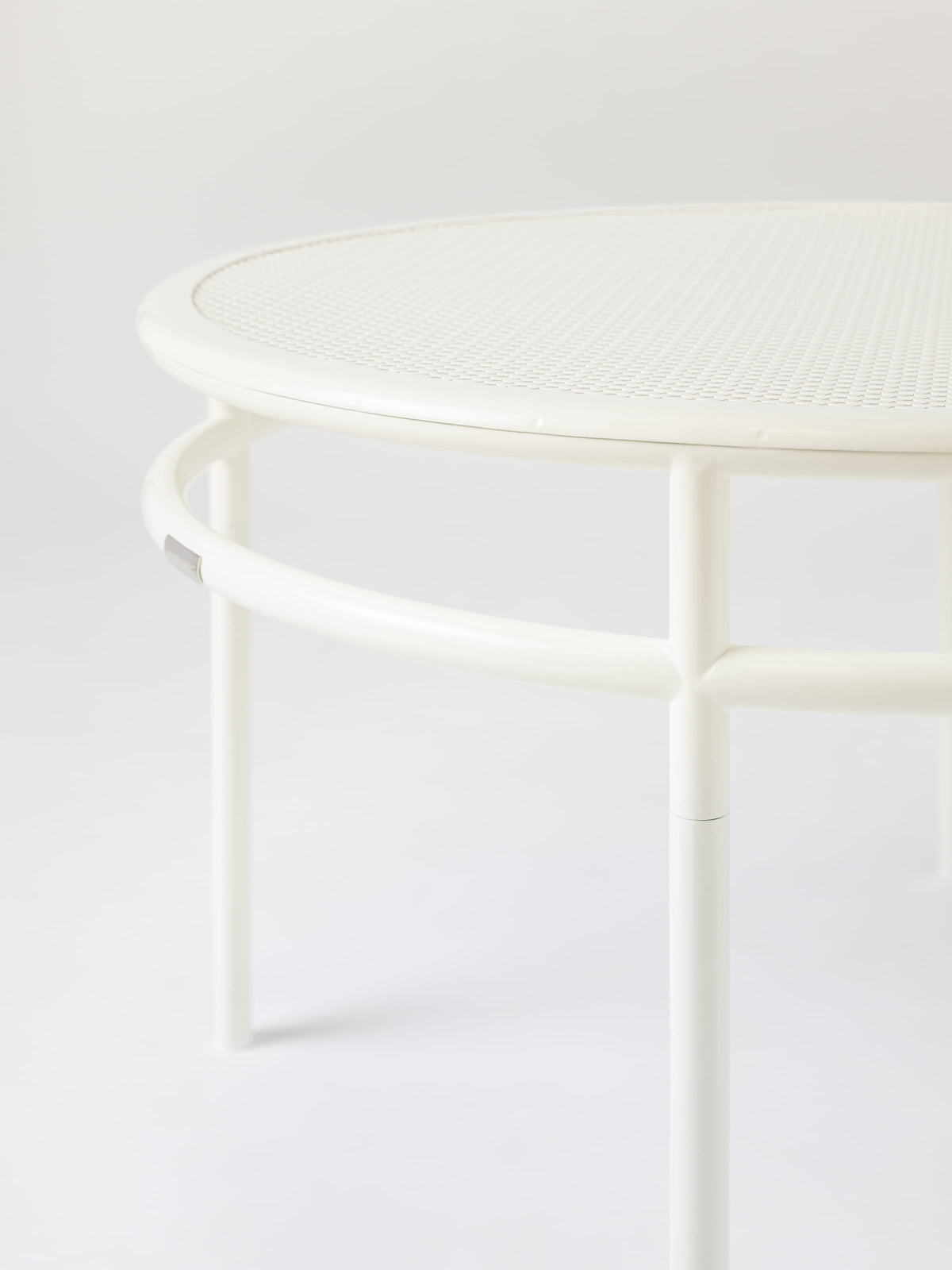 Table basse Tressée Ø80 - Rouge Vin