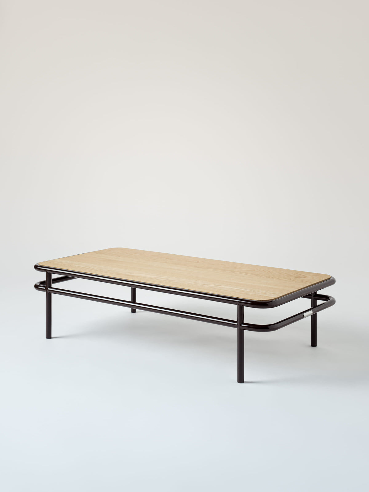 Table basse UD 120x60 / plateau chêne naturel - Brun Noir