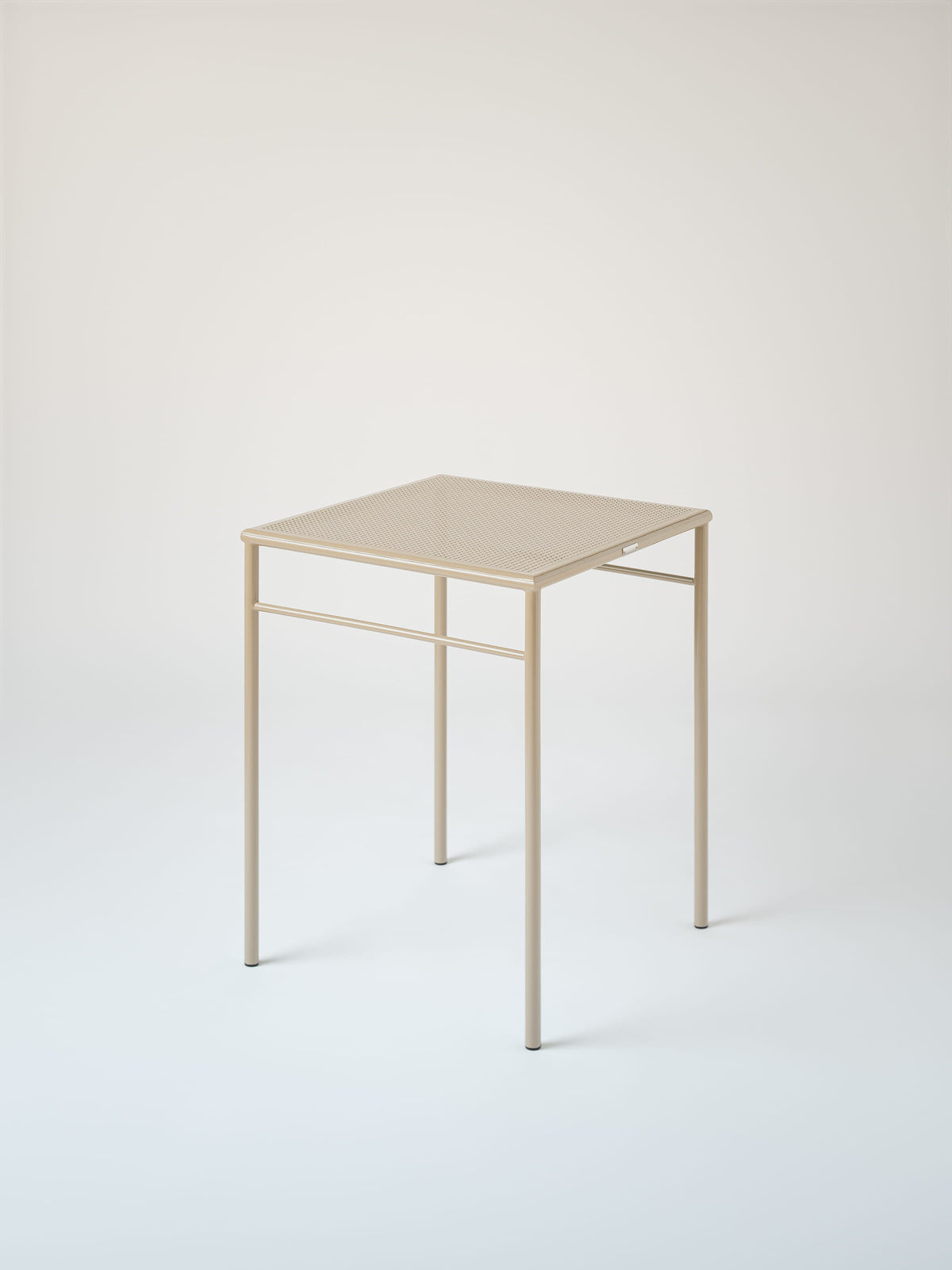 Table café Tressée 60x60 - Gris Beige
