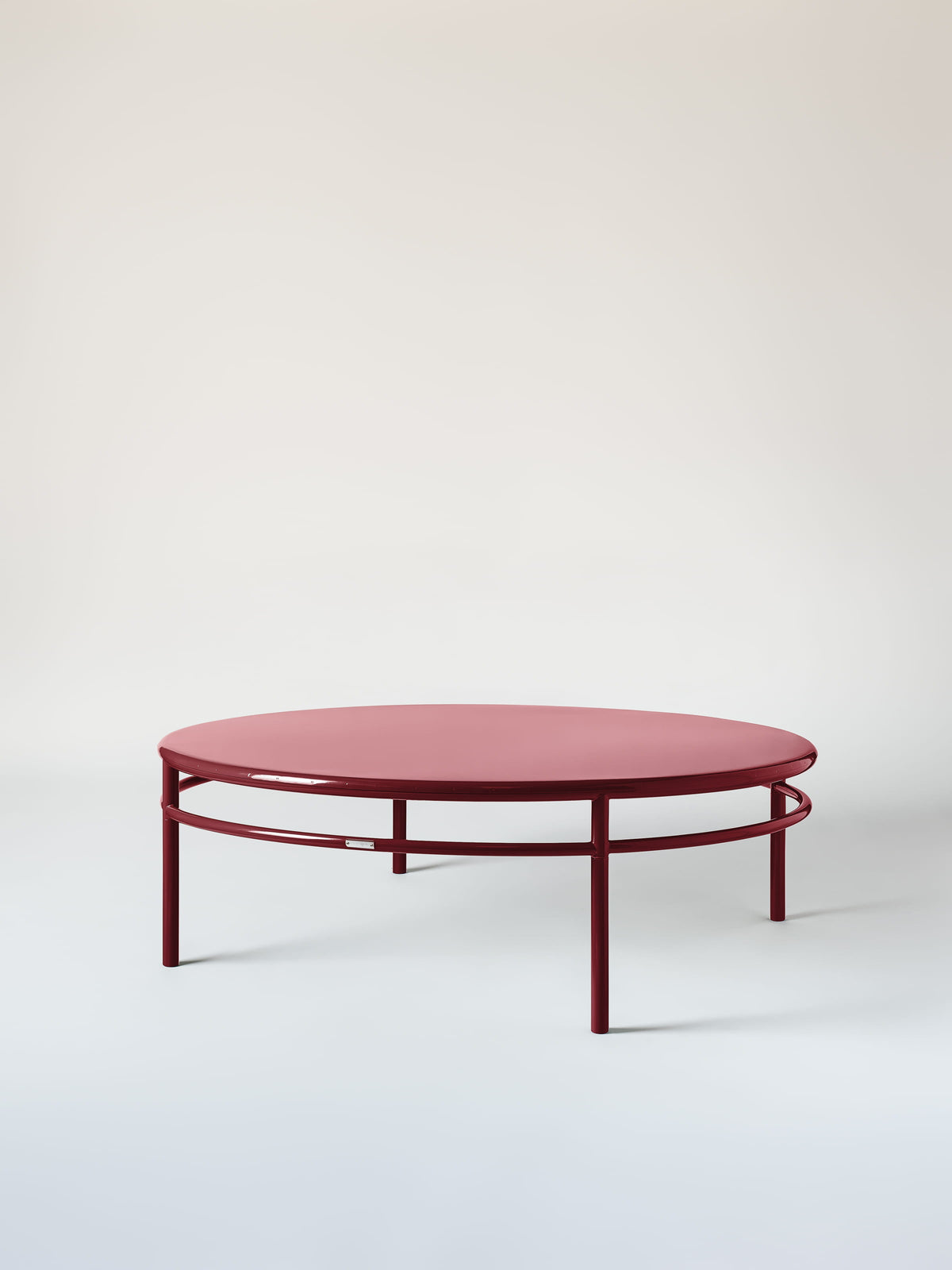 Table basse T37 Ø140 - Rouge Vin