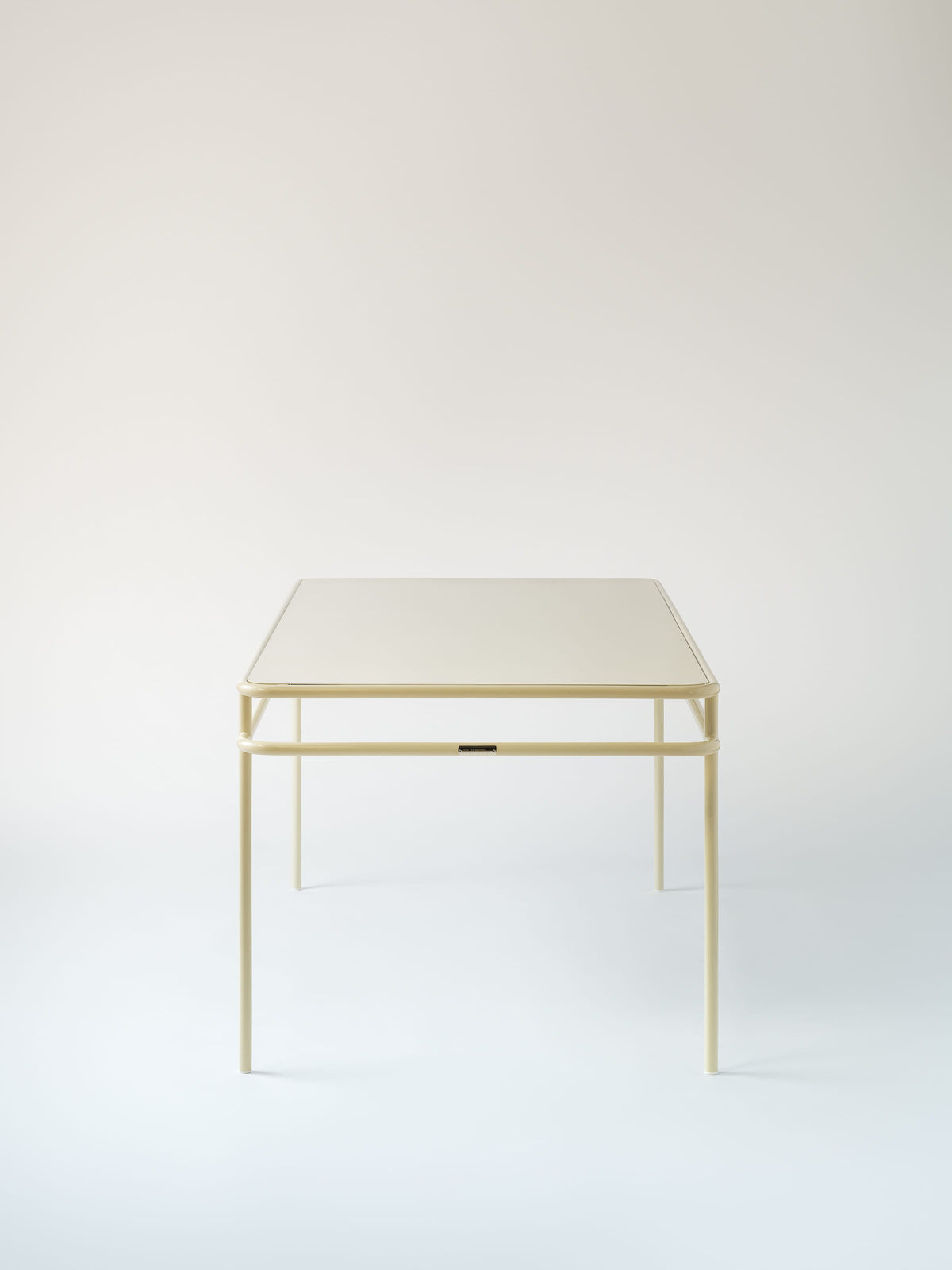 Table UD 180x90 / plateau métal - Blanc Perlé
