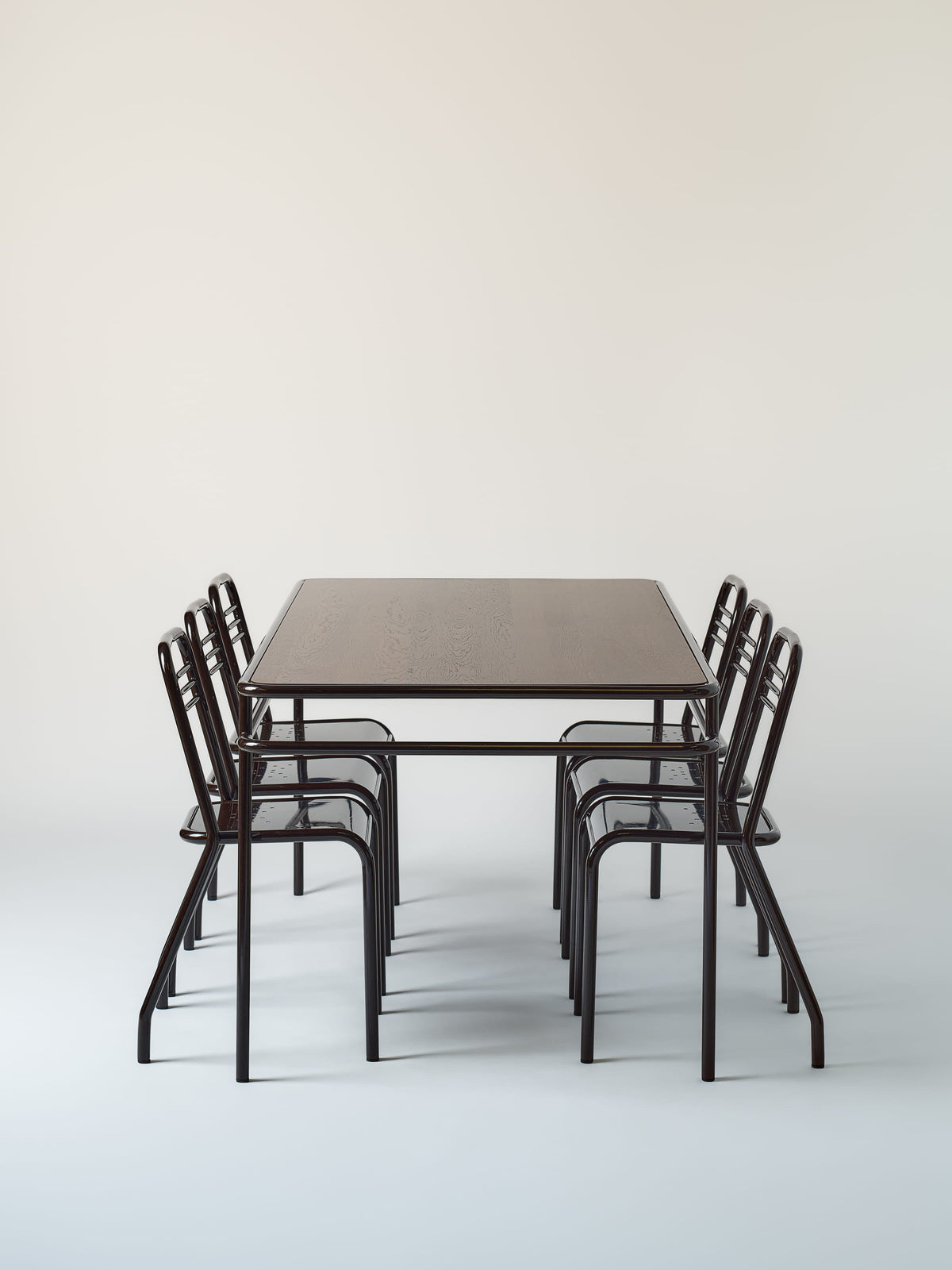 Table UD 180x90 / plateau chêne teinté noyer - Brun Noir