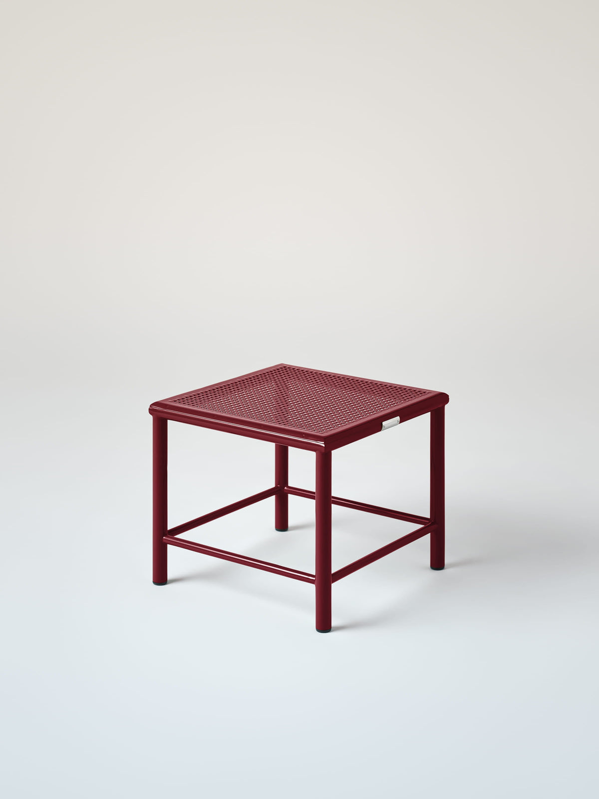 Tabouret Tressé H30 - Rouge Vin
