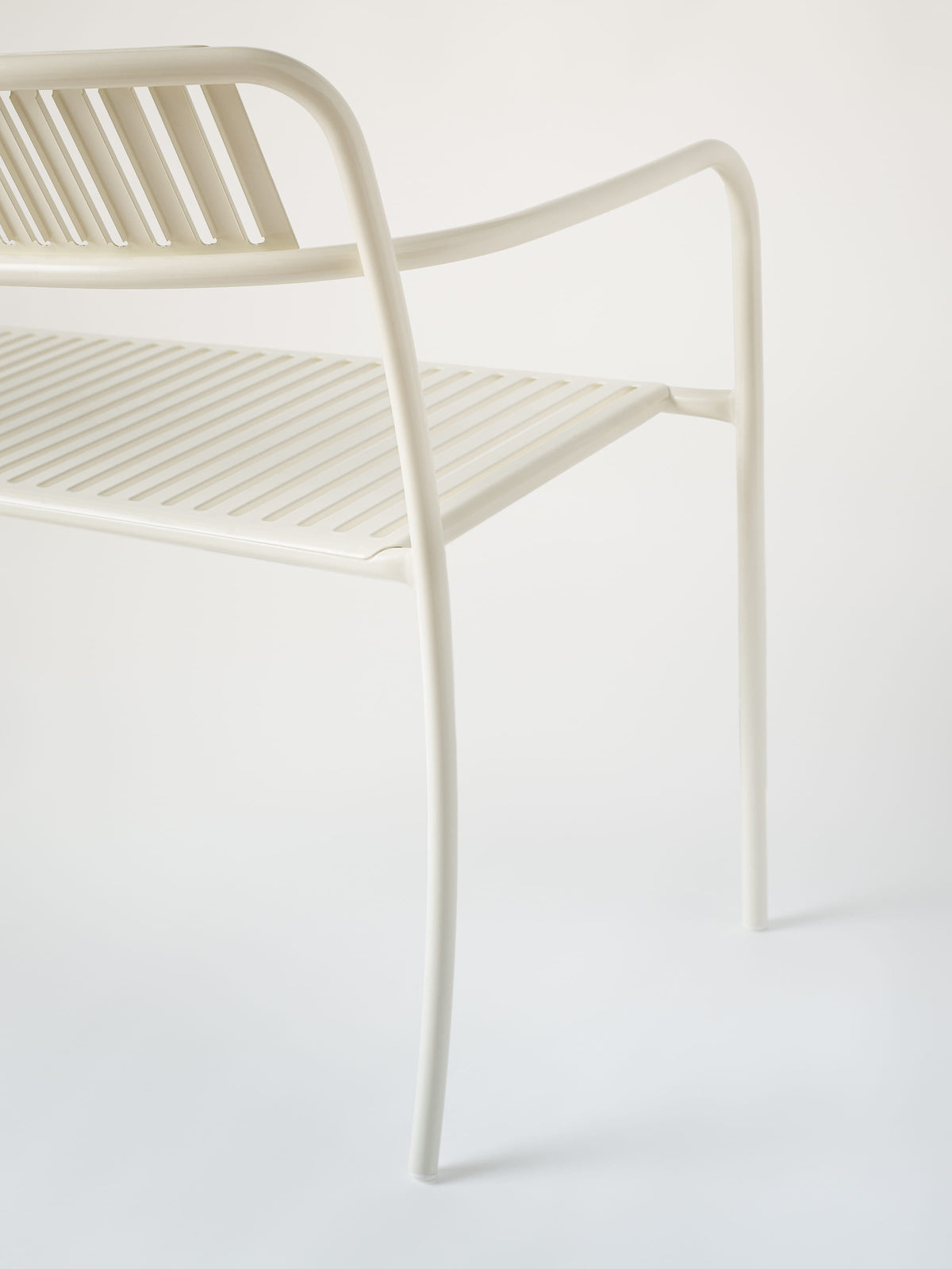 Banc Patio avec dossier - Gris Beige