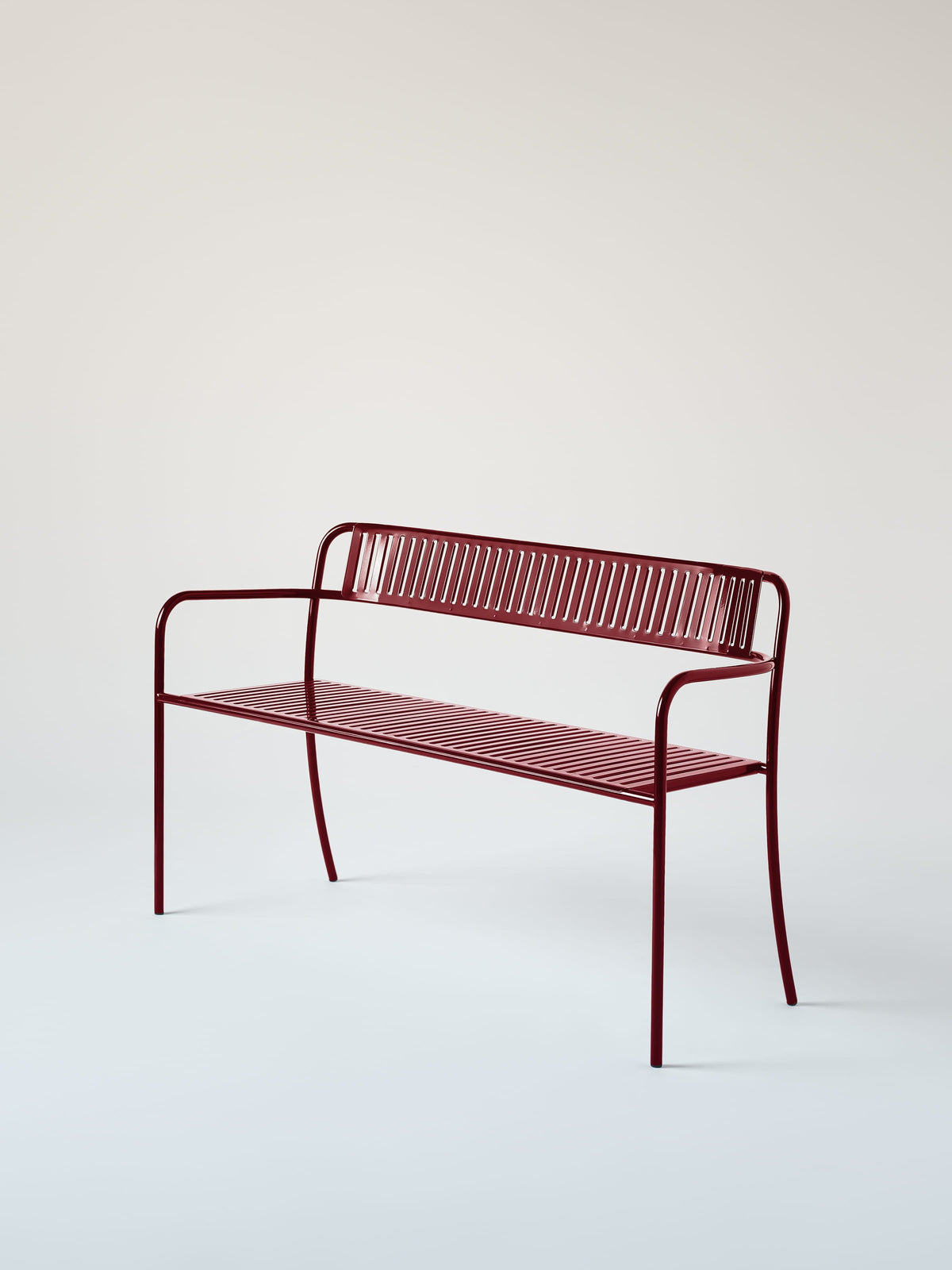 Banc Patio avec dossier - Rouge Vin