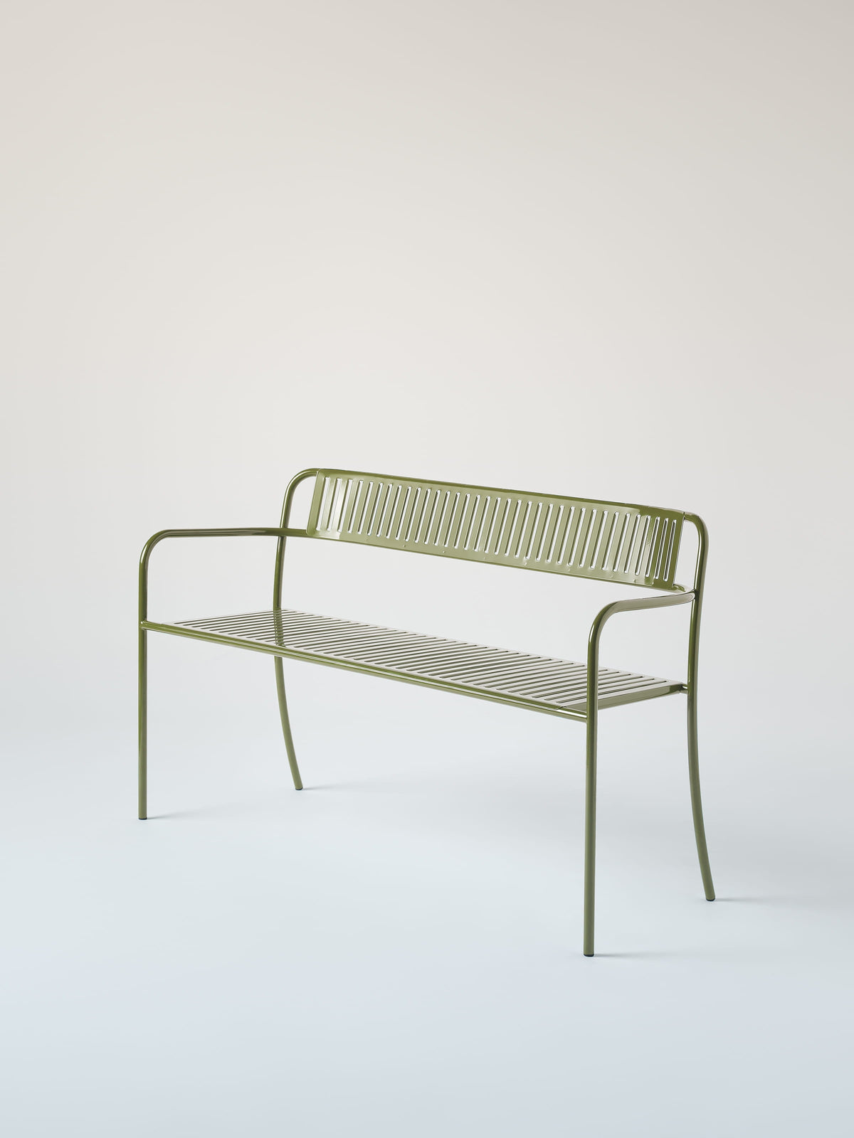 Banc Patio avec dossier - Vert Jonc