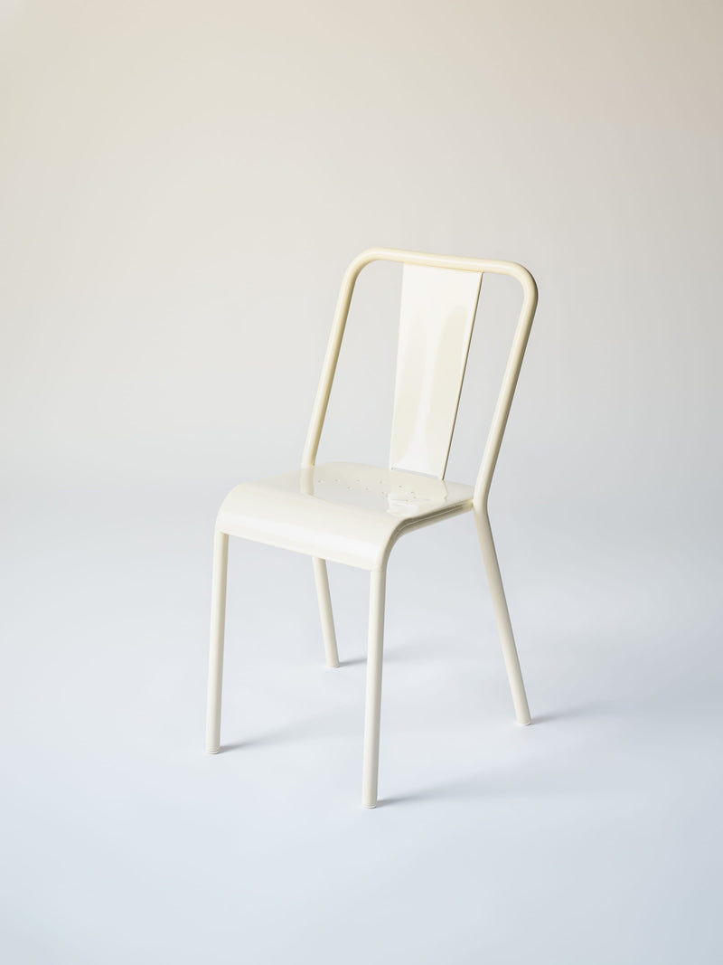 Chaise T37e - Blanc Perlé