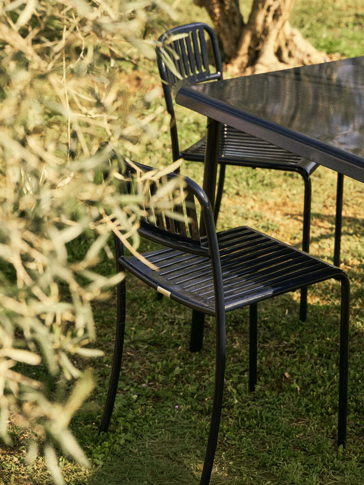 Chaise Patio - Bleu Noir