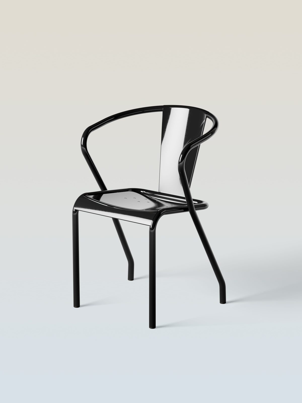 Fauteuil UD assise pleine - Noir Foncé