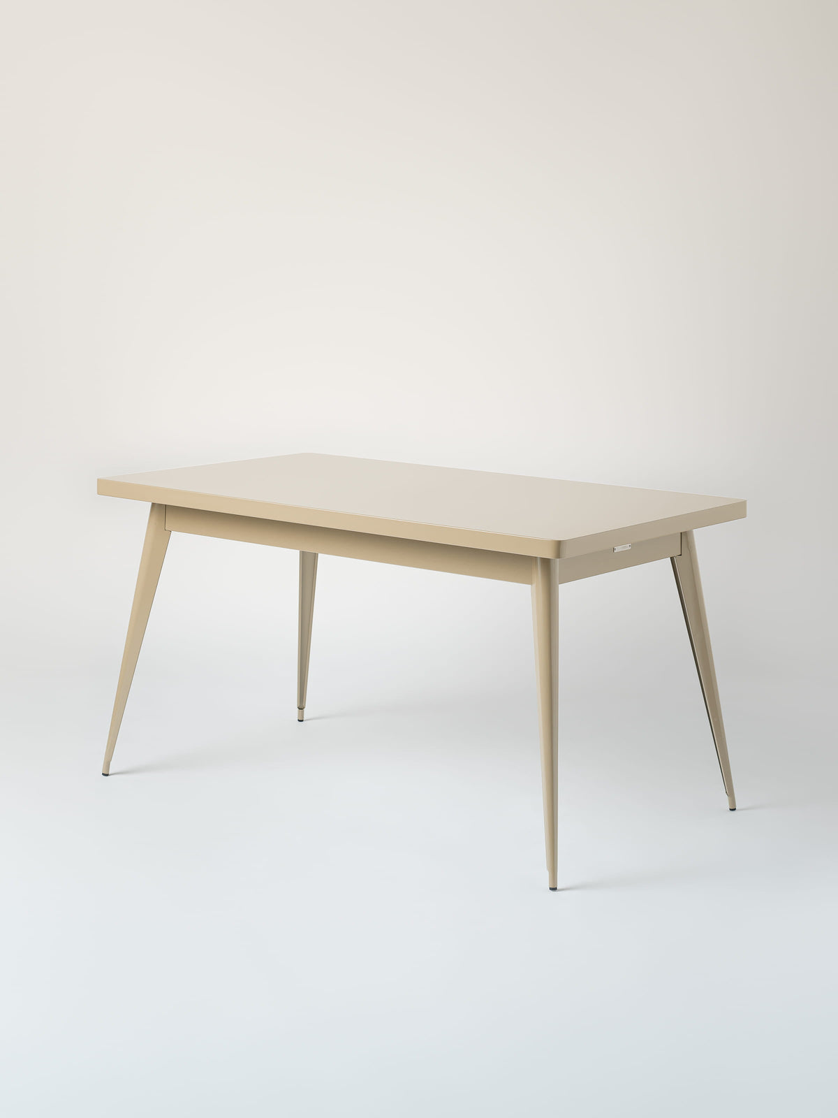 Table 55 140x80 / plateau métal - Gris Beige