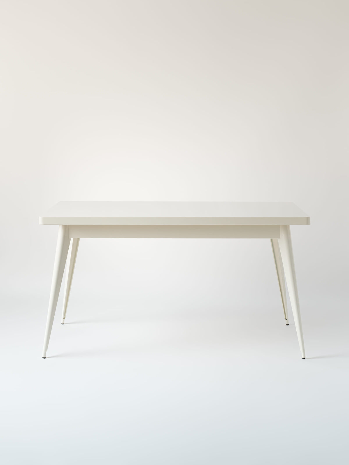 Table 55 140x80 / plateau métal - Gris Beige