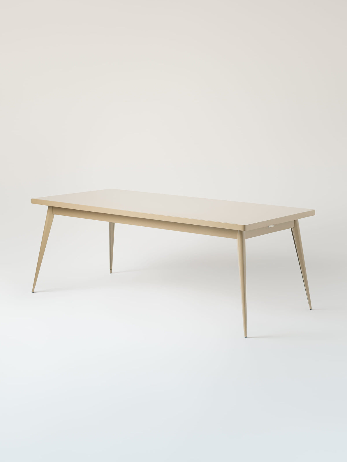 Table 55 200x95 / plateau métal - Gris Beige