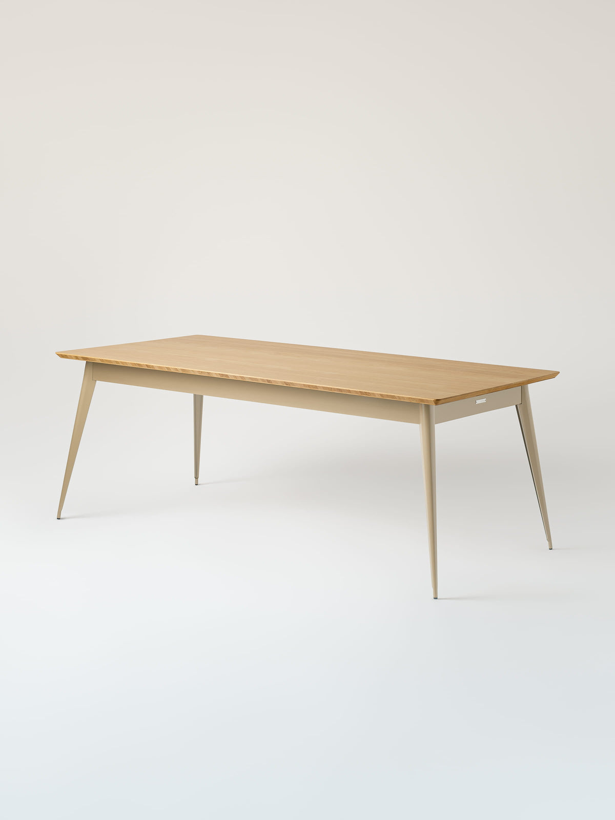 Table 55 200x95 / plateau chêne naturel - Gris Beige