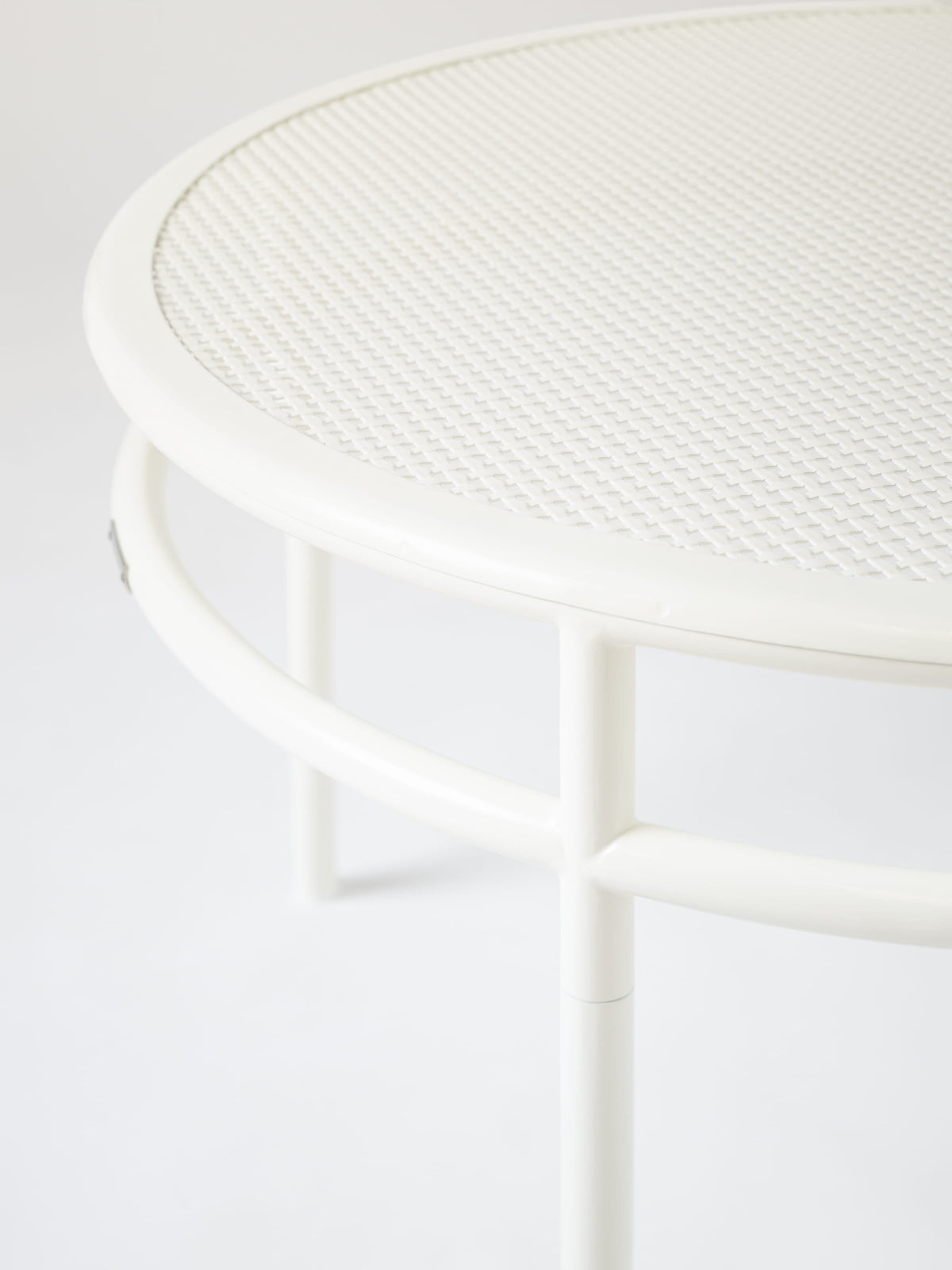 Table basse Tressée Ø80 - Brun Vert