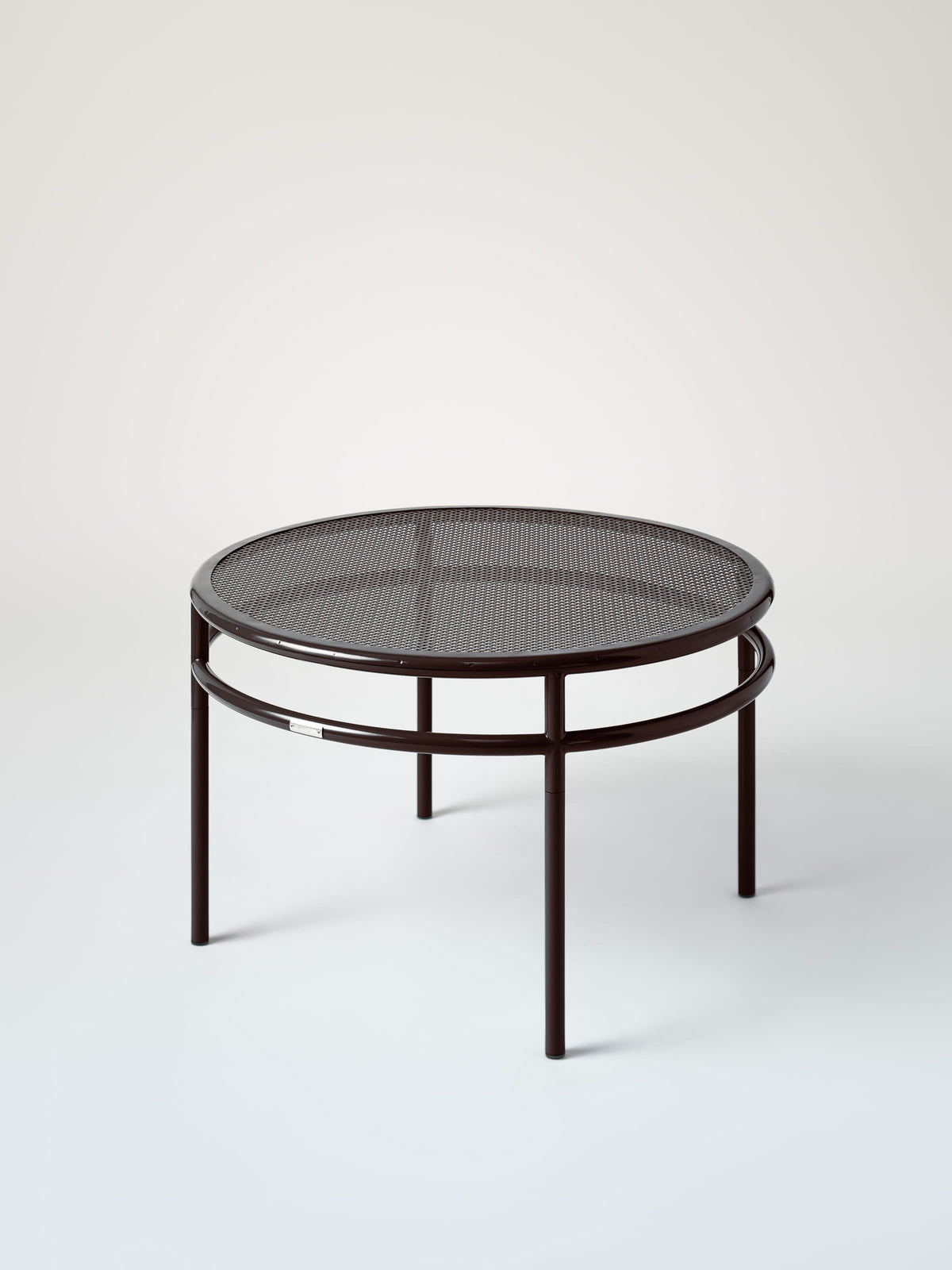 Table basse Tressée Ø80 - Brun Noir