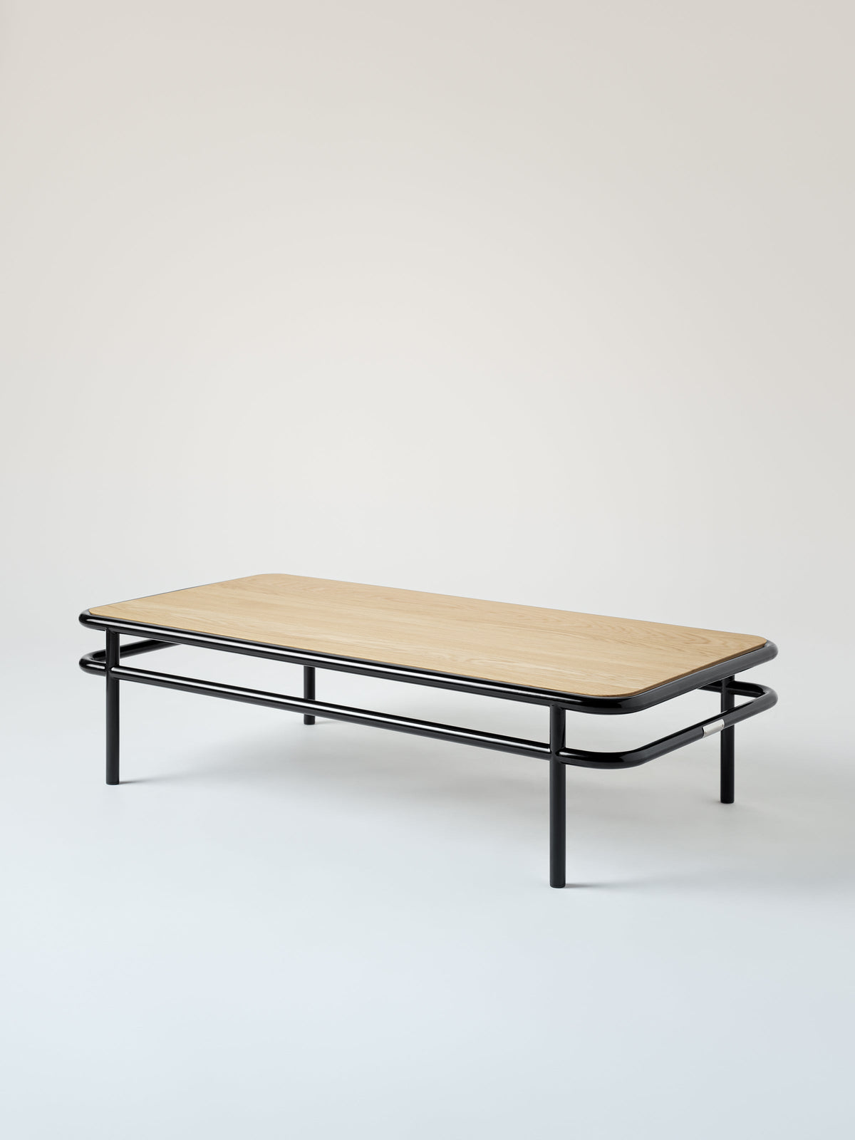 Table basse UD 120x60 / plateau chêne naturel - Noir Foncé