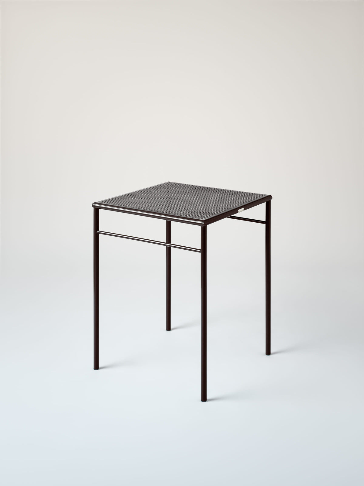 Table café Tressée 60x60 - Brun Noir