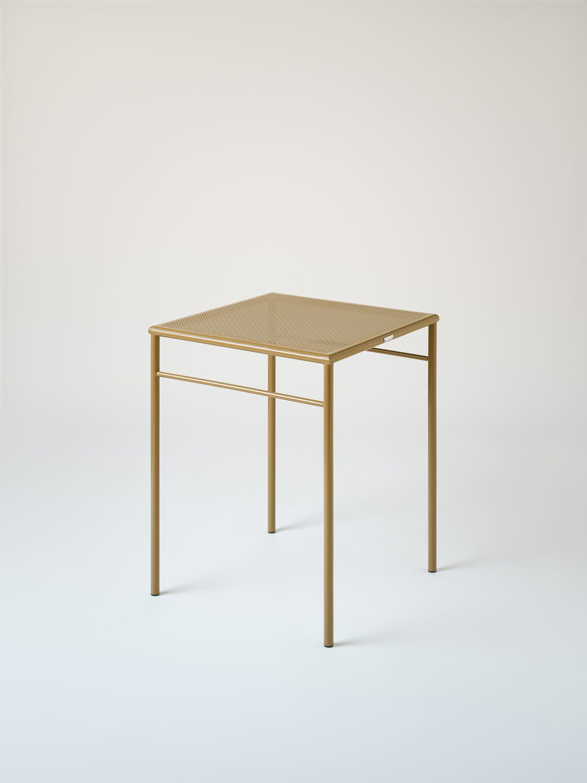 Table café Tressée 60x60 - Brun Vert