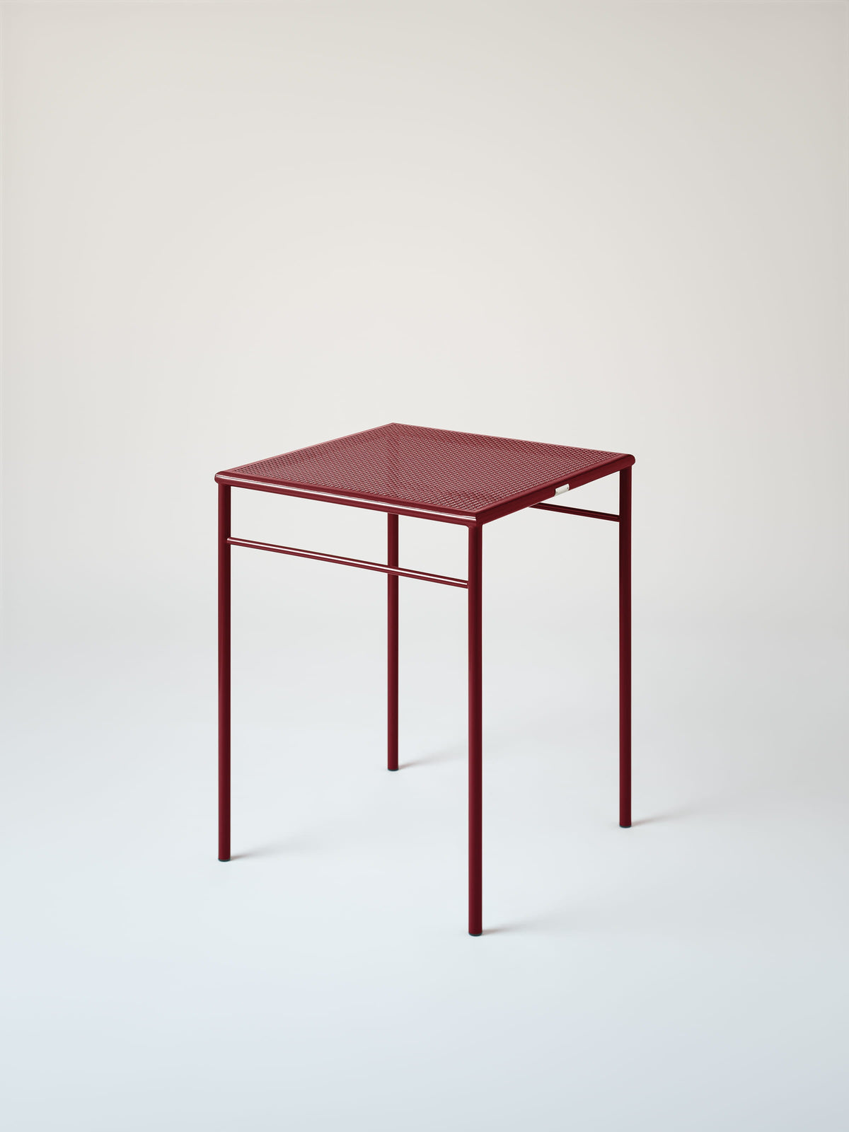 Table café Tressée 60x60 - Rouge Vin