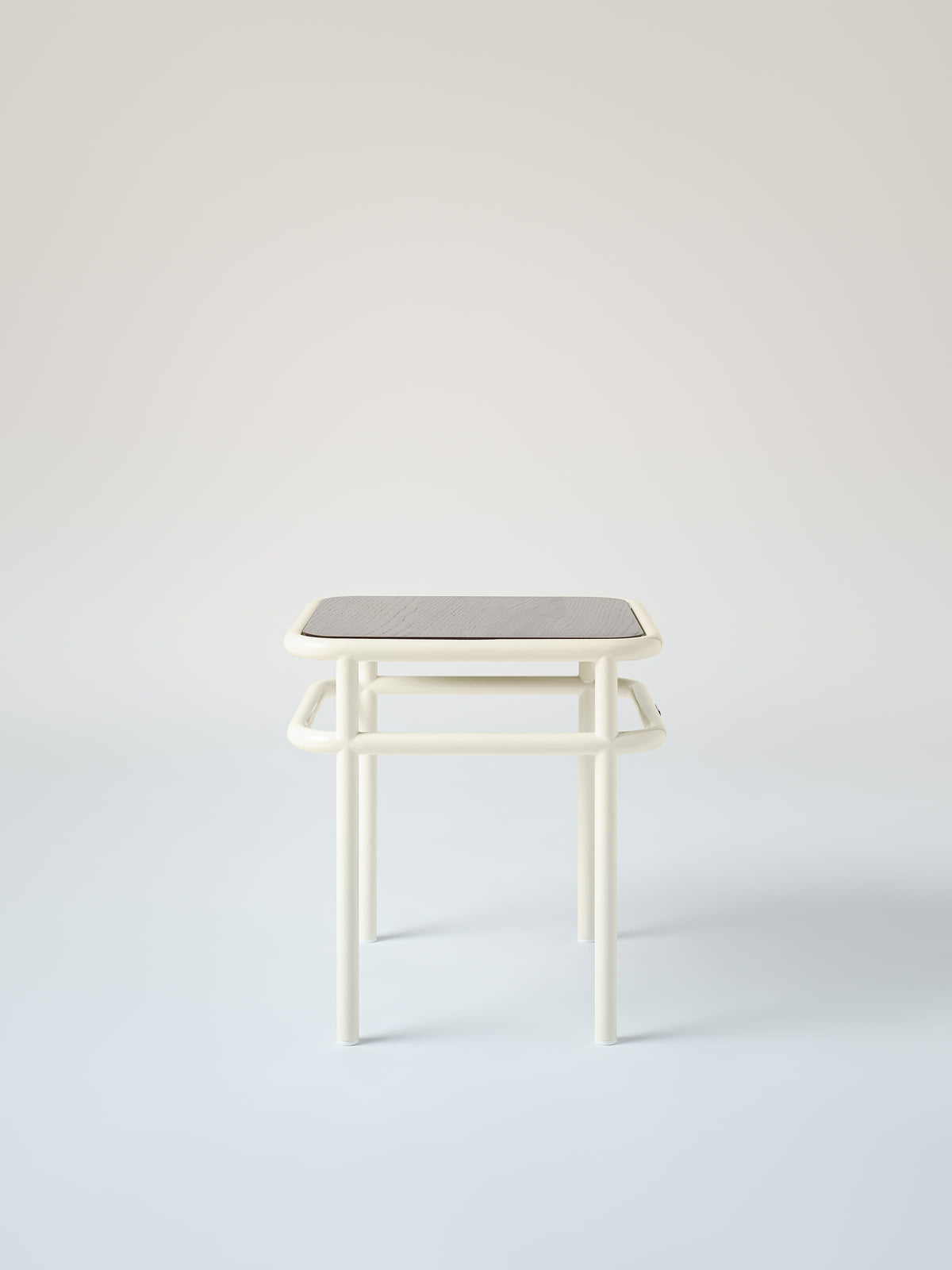 Table d'appoint UD / plateau chêne teinté noyer - Noir Foncé