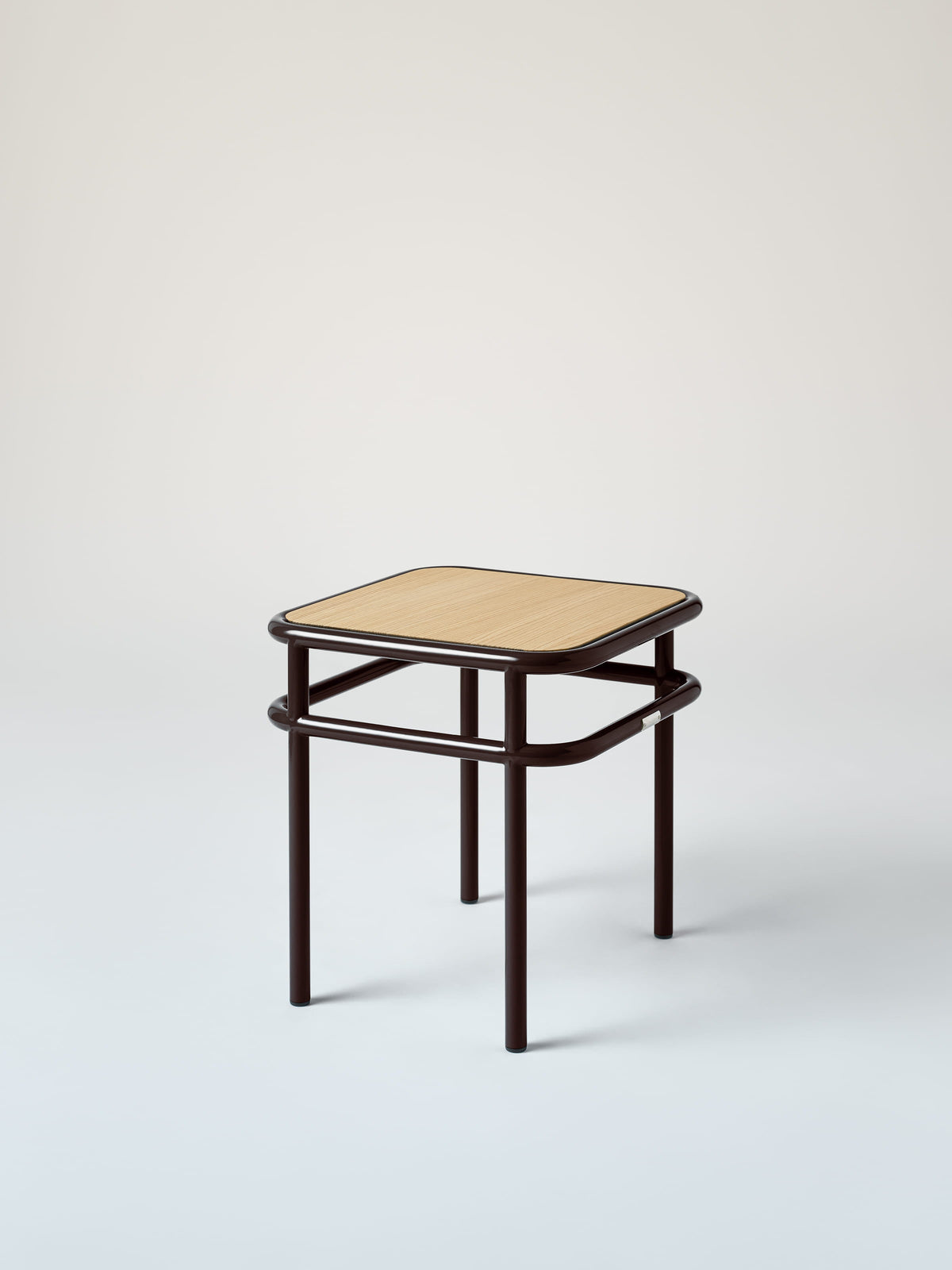 Table d'appoint UD / plateau chêne naturel - Brun Noir