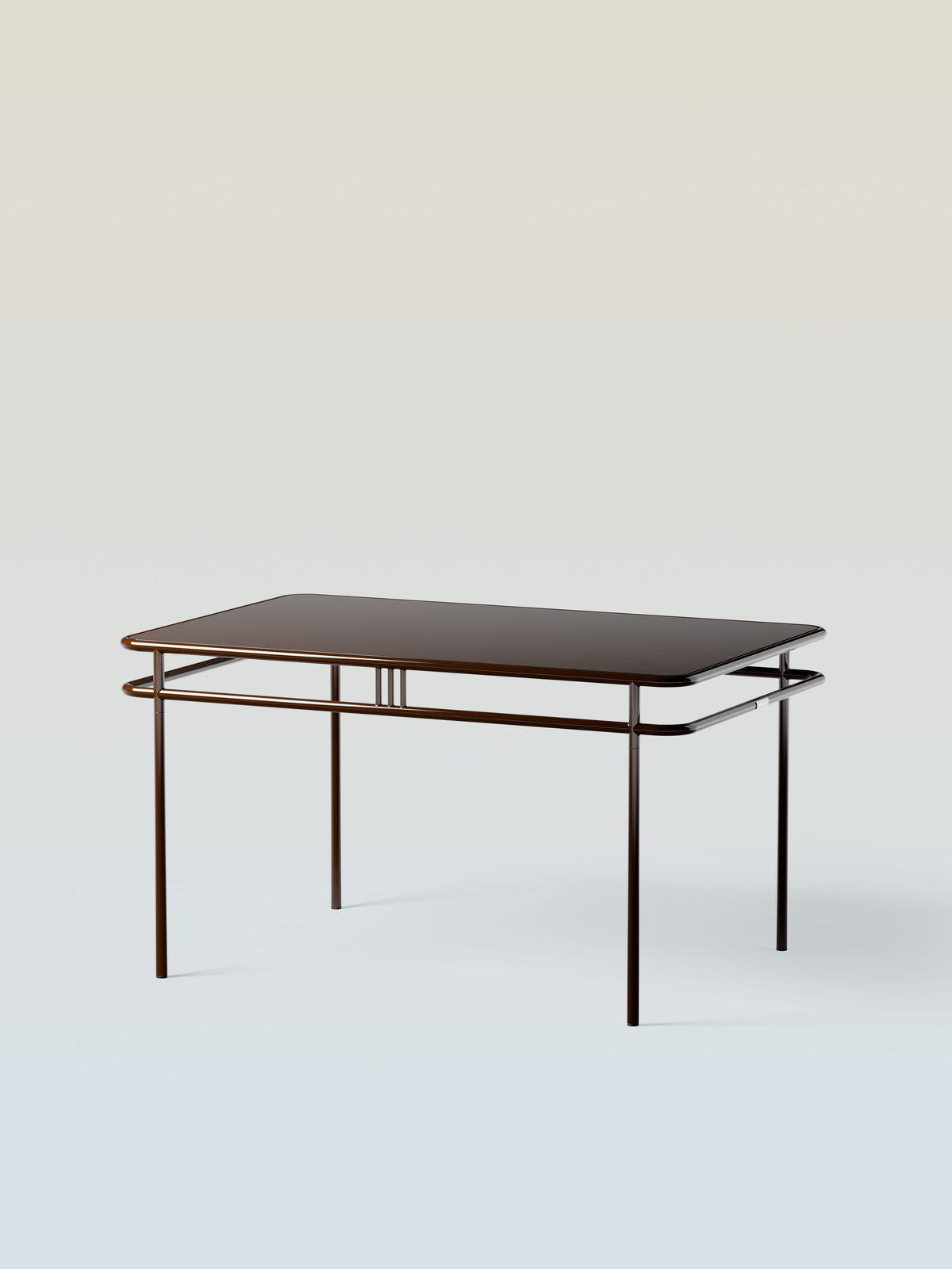 Table UD 140x90 / plateau métal - Brun Noir