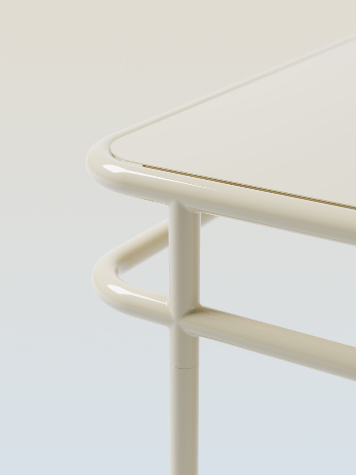 Table UD 160x90 / plateau métal - Brun Noir