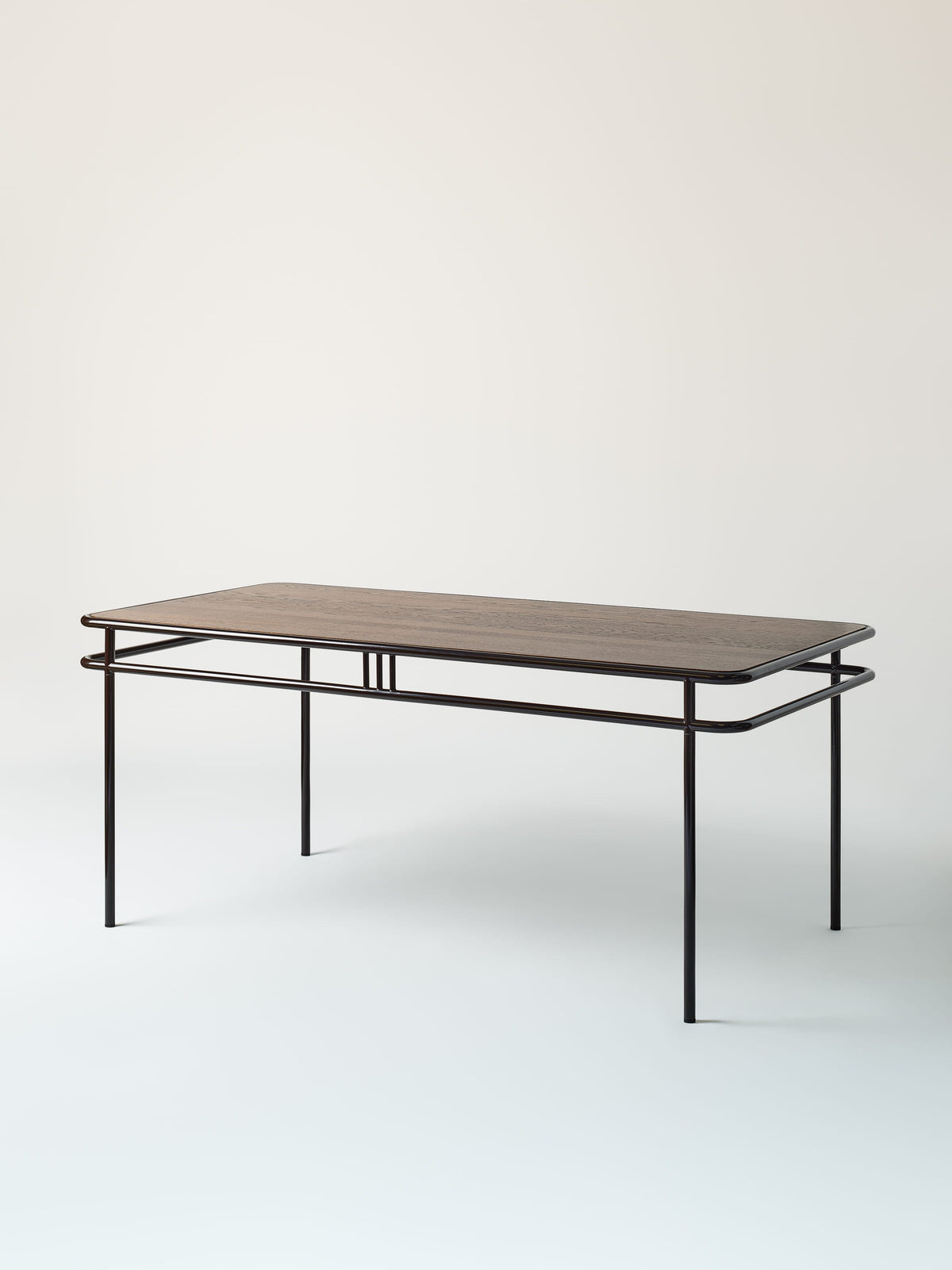 Table UD 180x90 / plateau chêne teinté noyer - Brun Noir