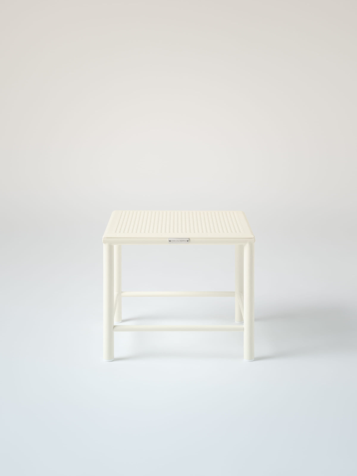 Tabouret Tressé H30 - Blanc Perlé