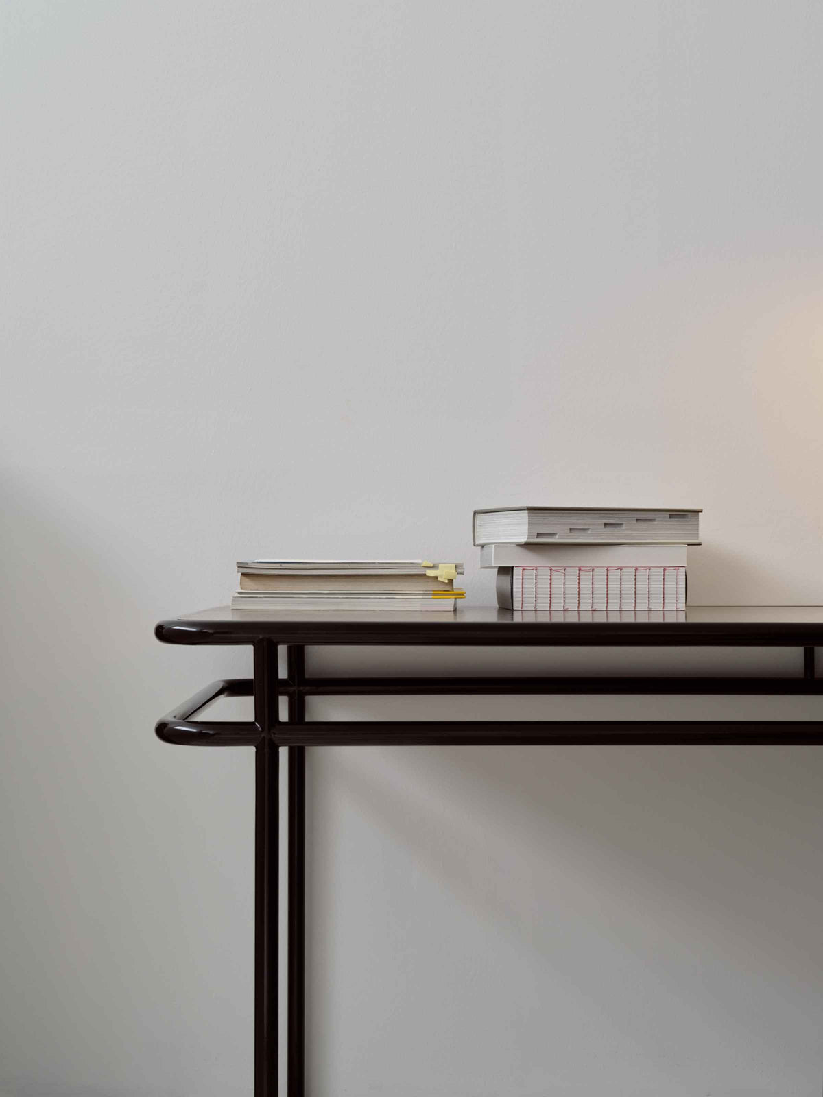 Table UD 180x90 / plateau chêne teinté noyer - Noir Foncé